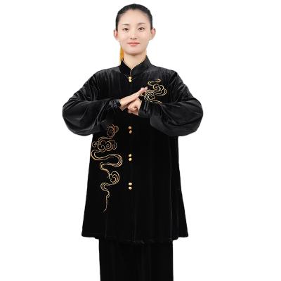 China Multicolor Polyester Art Uniform Chinese Martial Tai Chi Quan Suit 2-pcs Factory Direct Sales Breathable for sale