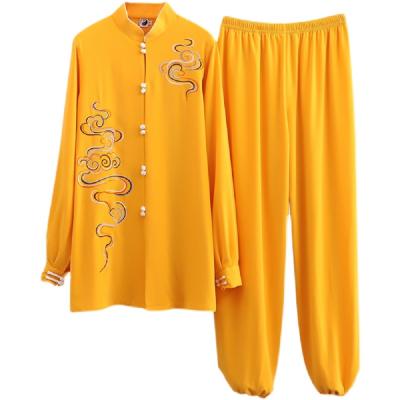 China Multicolor Polyester Shaolin Breathable Kung Fu Clothing Tai Ji Quan Uniforms 2-pcs Suit Lower Prices for sale