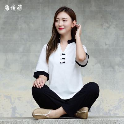 China Shirts and Pants 2 Pcs Suit Ethnic Online Chinese Clothing Shopping Websites Chinese Casual Dress for sale