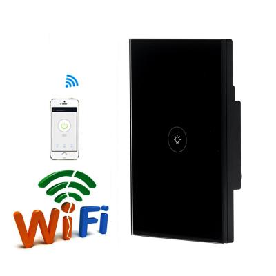 China Wifi Smart Switch Panel Touch Control Wall Switch By Alexa Google Control SS120-01CMW for sale