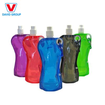 China Sustainable Customized Promotional Collapsible PVC Drinking Water Bottles for sale