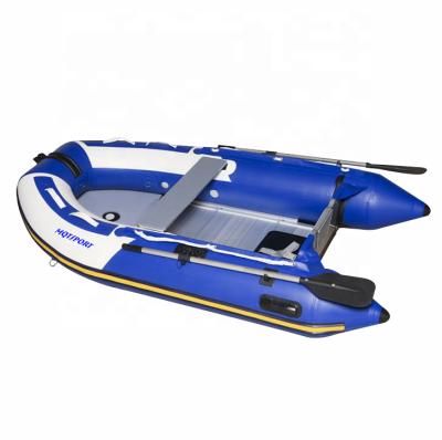 China Travel 13 Feet Blue Rubber Motorboat Dinghy Foldable Inflatable Boat with Aluminum Floor for sale