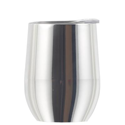 China PORTABLE Stemless Double Wall Egg Cups 12oz Wine Tumbler Stainless Steel Sippy Cups Vacuum Insulated Travel Mug for sale