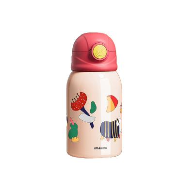 China PORTABLE High Quality Double Wall 16oz Kids Stainless Steel Water Bottle With 500ML Straw Vacuum Insulated for sale