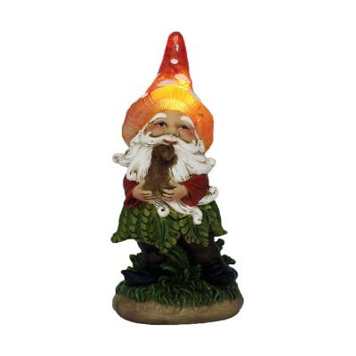 China life size europe resin gnome statues with solar light for garden decoration for sale