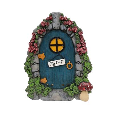 China Hot Sale Eco-friendly Resin Mini Fairy Door For Garden for sale