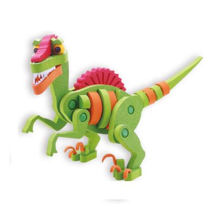 China DIY 3D EVA Dinosaur Puzzle Toy 3D DIY Toys Building Blocks For Children for sale