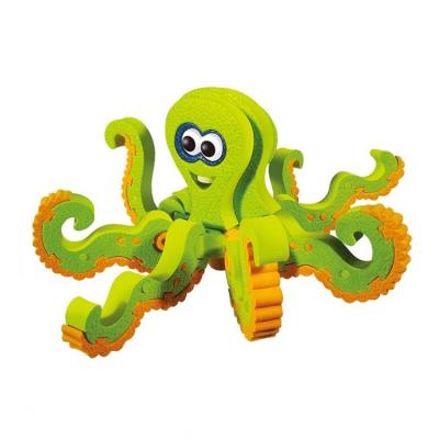 China Cartoon Toy Educational 3D DIY Octopus Shape Animal Blocks EVA Foam Puzzle For Children for sale