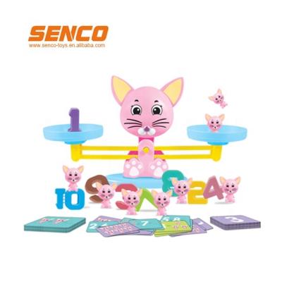 China Hot Selling Cat Balance Math Games Digital Puzzle Learning Toys Funny Educational Toys For Children 34*9.5*17cm for sale