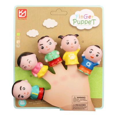 China Silicone Kids Educational Toys Playing Game Toys Cartoon Silicone Finger Puppet for sale