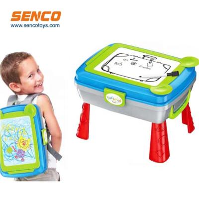 China Plastic Multifunctional 4 In 1 Schoolbag Children Play Writing Toy Drawing Toys The Educational Drawing Board for sale