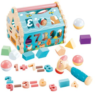 China Funny Building Toy Newest Geometry DiY Assembly Combination House Puzzle Game Ball Knock Blocks Toys for sale