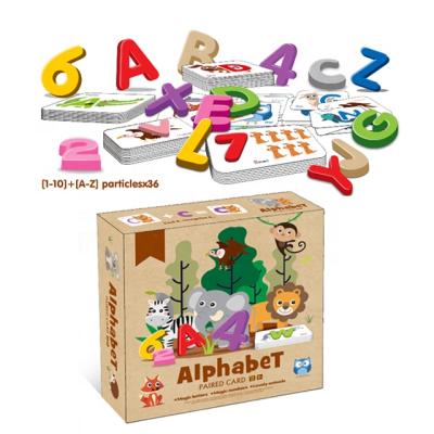 China Cartoon Toy Digital Kids Puzzle Learning Toys Educational Toys Children Game Alpha Paired Card Creativity 3D Puzzle for sale