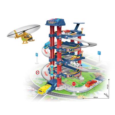 China Slot Toy New Product 5 Level Children Car Garage Toys Track Toy With Sound And Light Toy Vehicle for sale