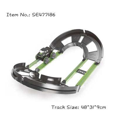 China High Quality Boy's Slot Car Toy Low Speed ​​Stunt Car Track Do It Yourself Assemble Race Car Track for sale