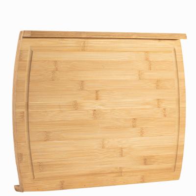 China Sustainable high quality custom bamboo square cutting board with large cutting board and rolling board for sale