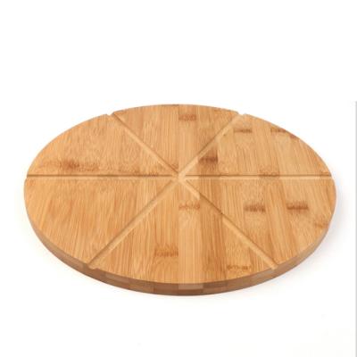 China Sustainable Round Bamboo Pizza Pan, Bread Box, Food Mold for sale