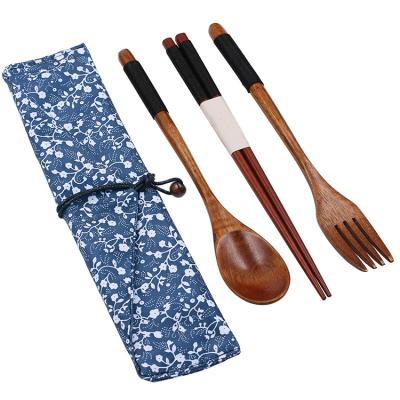 China Good price food grade portable bamboo cutlery children travel viable new type bamboo tableware for sale