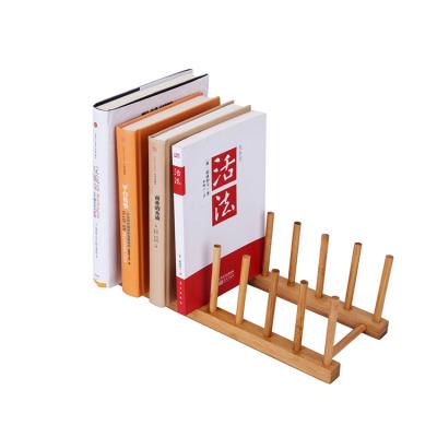 China Cheap Sustainability Bamboo Cutlery Rack Environmental Multifunctional Drying Rack Draining Wooden Rack Dish Rack Display for sale