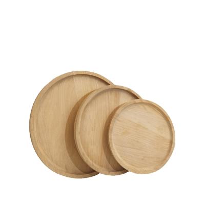 China Durability Quality Round Round Bamboo Dish Trays For Household Tea Cups Tableware for sale