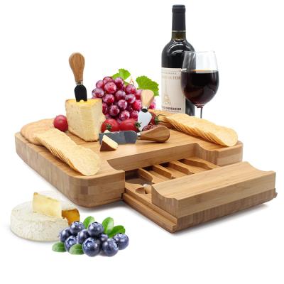 China Sustainable Wholesale High Quality Bamboo Cheese Board for sale