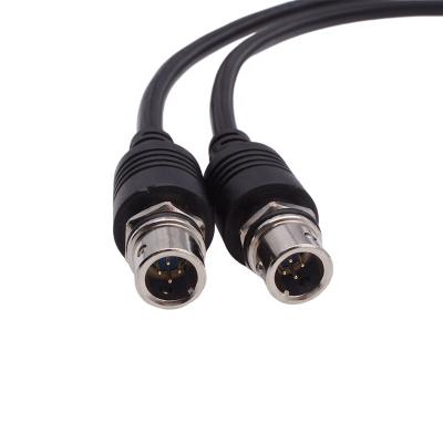 China Black Aviation Copper Wire Core Aviation Plug Cord Good PVC 24AWG/UL 2464 22AWG Scarfskin Male To Male Aviation Joint Cord for sale