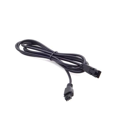 China Male 2*0.3 Square Industrial Silicone Cord 60/0.08*2C to Female Extension Wire Black PVC Silicone Light Source Cord for sale