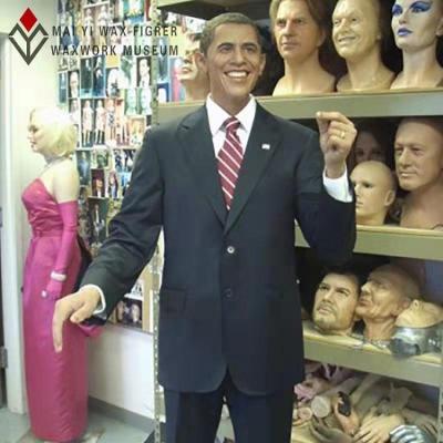 China Museum display; art & Collection ; Celebrity Obama Wax Figure Show High-simulated Pure Handmade Wax Statue For Sale for sale