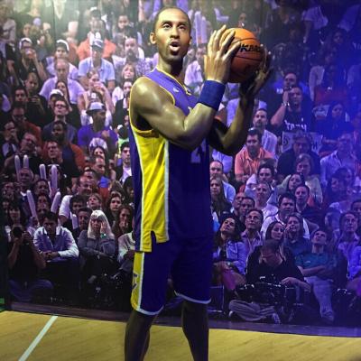 China Europe Hot Sale Kobe Bryant Celebrity Design Silicone Wax Figures For Museum for sale