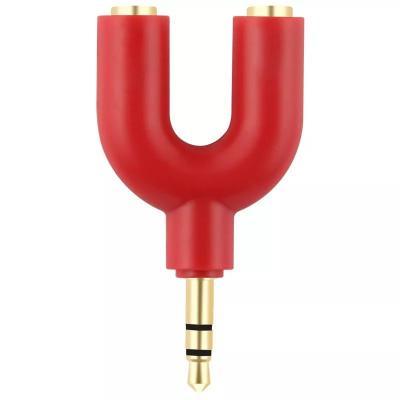 중국 Used For Laptop Tablet Smartphone 3.5mm Audio Splitter 1 Male To 2 U Female Form Stereo Earphone Audio Adapter 판매용