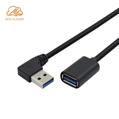 중국 USB3.0 right to left angle USB3.0 A male to female adapter usb2.0 cable otg extension cable 판매용