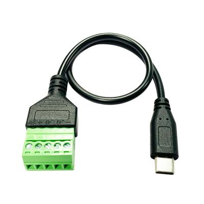 中国 USB2.0 Solderless USB 3.1 Male Type-C To Pluggable Type 5 Pin Female Bolt Screw Data Data Cable 販売のため