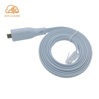 중국 Factory wholesale 6FT mobile phone rj45 type c to usb serial cable TYPE C console cable with ftdi rs232 chip 판매용