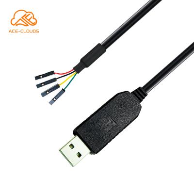 Cina Oxygenless Copper Serial Converter Module 4 Pin Line FTDI RS232 USB To UART TTL Cable in vendita