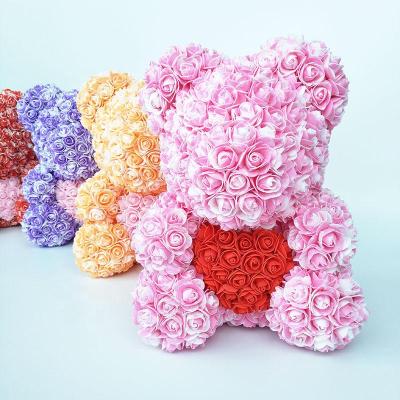 China Durable Hot Selling 25cm Rose Kind Of Bears Say Rose Bear Valentines Day Rose Teddy Bear Moss Rose for sale