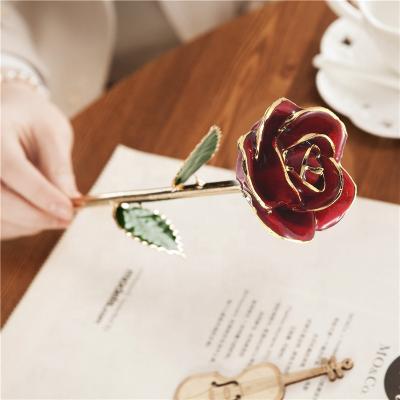 China New factory direct sales gold-plated rose birthday wedding gift lasting border hot gold-plated rose Valentine's Day for sale