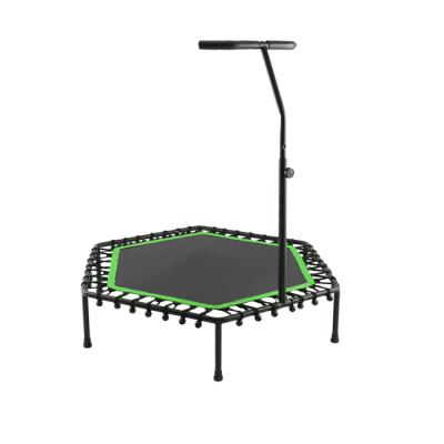 China With Protective Rebounder Fitness Net Indoor Trampoline With Adjustable Handrail for sale