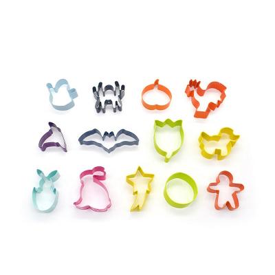 China Farm Sustainable 19 Pieces Animal Cookie Cutters Set Stainless Steel Cookie Cutter Food Grade Christmas Cookie Cutter Halloween for sale