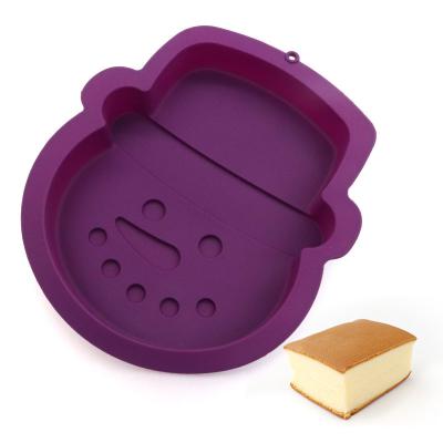 China Kingforce New Arrival 2022 Viable Food Grade Snowman Shape High Temperature Resistance Silicone Cake Mold Set for sale