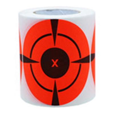 China Trendy Target 3 Inch Bullseye Shooting Target Neon Orange Self Adhesive Stickers for sale