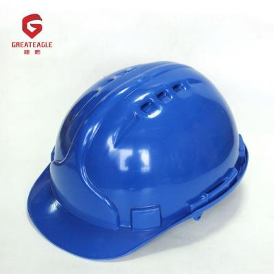 China PE or ABS Forestry Safety Helmet ISO Certified Blue Custom Color Hard Hat Adjustable Headgear For Standard Hat Style Hard Hat for sale