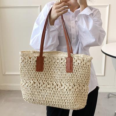 China Other summer vacation temperament shoulder 2022 fashion large capacity beach woven casual tote bag new for sale