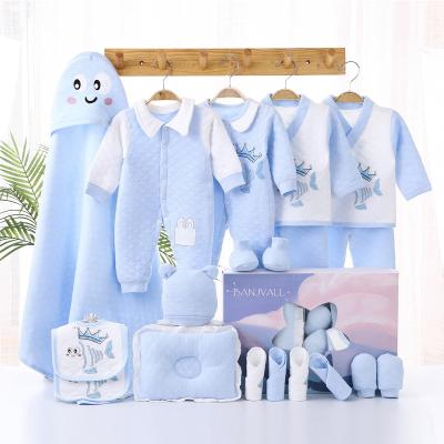 China 2020 Perfect Antibacterial 100% Cotton 20pcs Newborn Baby Clothes Gift Box Set For Boys And Girls for sale