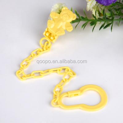 China BPA Free Baby Product Samples 2015 Small Plastic Baby Pacifier Chain Clip Free for sale