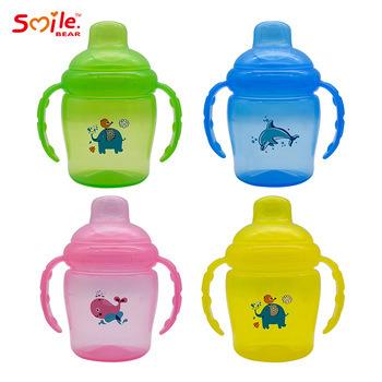 China OEM BPA Free Cartoon Baby Feeding Cup With Soft Handle Silicone Training Sippy Cups Baby for sale