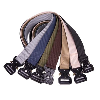 China Good quality comfortable heavy duty military outdoor training suitable nylon material strap and alloy buckle tactical belt for sale