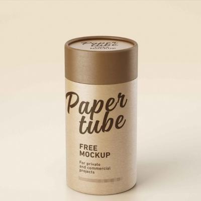 China Small Recycled Materials Custom Printed Cylinder Tube Paper Kraft Box For Coffee Beans for sale