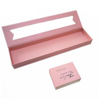 China Recycled Luxury Pink Packaging Materials Box Cardboard Box And Bags For Hair Bundle Extension Gift for sale