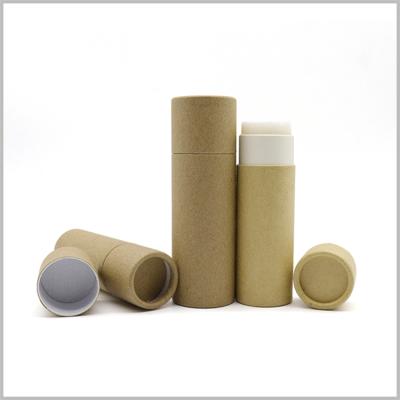 China Custom Lipbalm Paper Tube Bottle Materials Recycled Cosmetic Packaging Tube Lip Balm Containers for sale