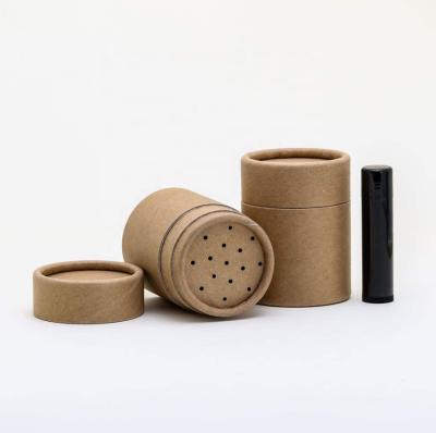 China Recyclable Paper Shaker Tube Paper Tube 2oz Strainer Top Cardboard 60g Cosmetics Container Powder Packaging for sale